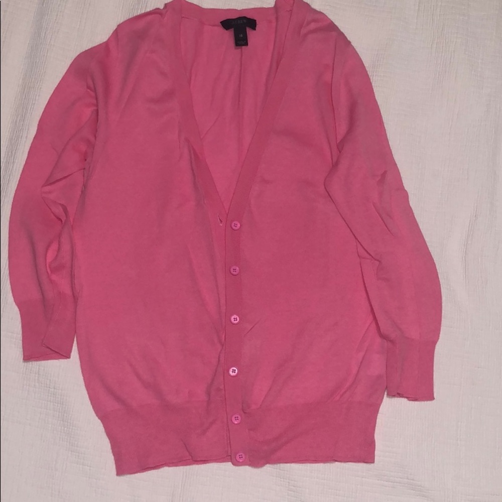 Pink J.Crew cardigan